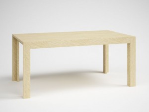 wooden parsons table 23 Model 3D
