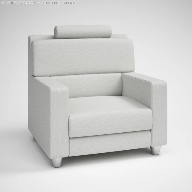 modern armchair 24 3D Model .c4d .max .obj .3ds .fbx .stl .blend 