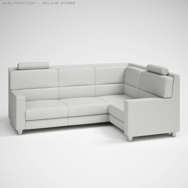 modern corner sofa 26 3D Model .c4d .max .obj .3ds .fbx .stl .blend 