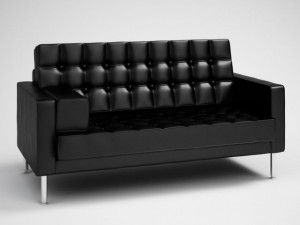 black modern sofa 27 3D मॉडल