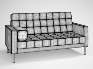 black modern sofa 27 3D Model