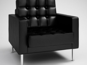 black modern armchair 28 Modello 3D