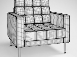 black modern armchair 28 3D Model