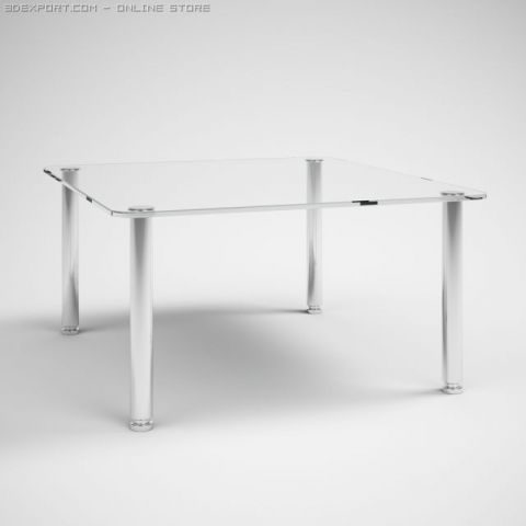modern glass topped table 30 Model 3D .c4d .max .obj .3ds .fbx .stl .blend 