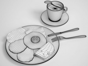 breakfast meal 01 3D 模型