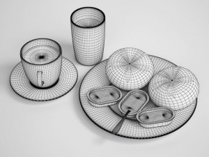 continental breakfast 02 3D Model