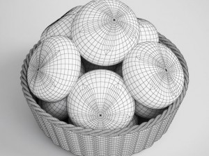 basket of buns 07 3D Модель