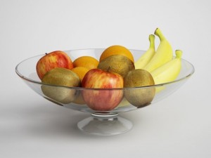 fruit in bowl 08 3D Model