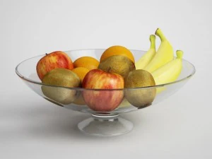 фрукты в миске 08 3D Модель