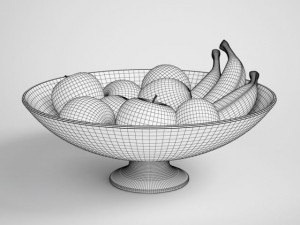 fruit in bowl 08 Model 3D