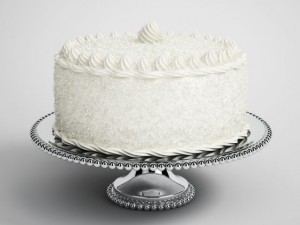 decorated white cake 11 3D 모델