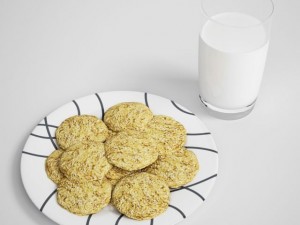 milk  cookies 14 3D Model