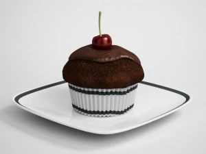 cupcake al cioccolato 15 Modello 3D