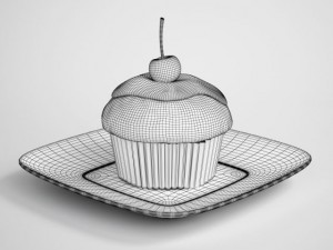 chocolate cupcake 15 3D Model
