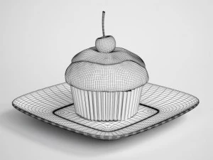 chocolate cupcake 15 3D Model