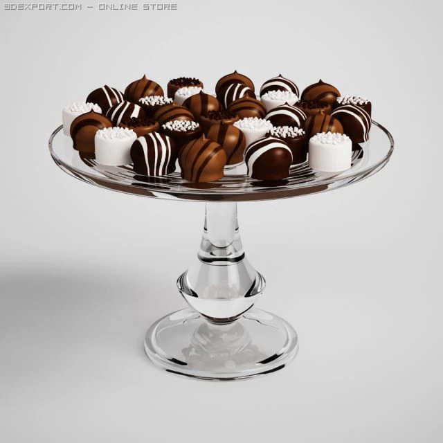 chocolate candy 17 3D Model .c4d .max .obj .3ds .fbx .stl .blend 