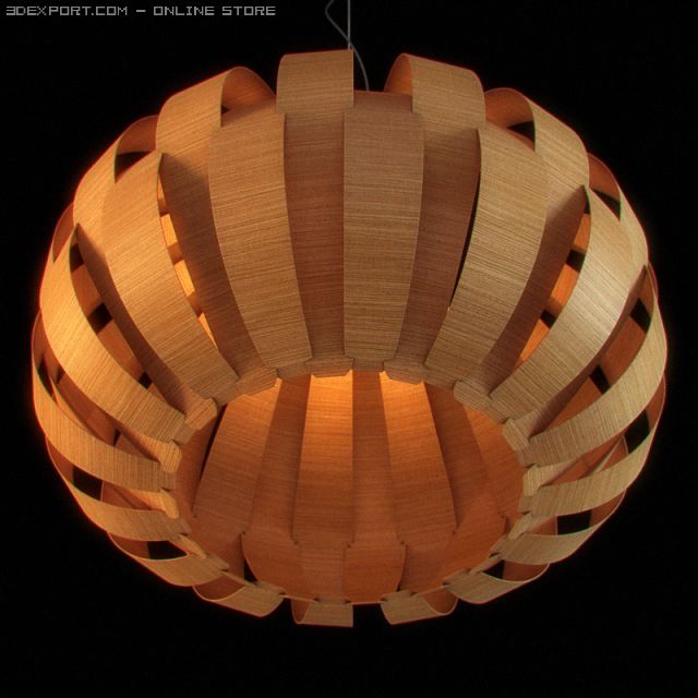 unique wooden chandelier 03 Model 3D .c4d .max .obj .3ds .fbx .stl .blend 