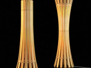lampadaire en bois 04 Modèle 3D