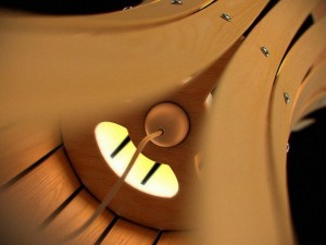 wooden floor lamp 04 Modelo 3D