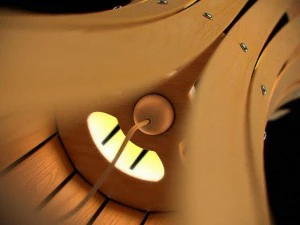wooden floor lamp 04 3D Model