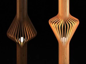 lampadaire en bois 05 Modèle 3D