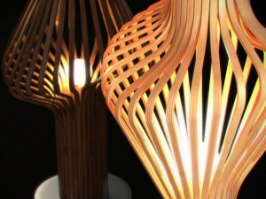 wooden floor lamp 05 Model 3D
