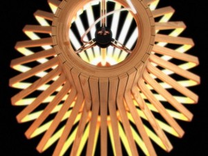 wooden hanging light fixture 06 3D मॉडल