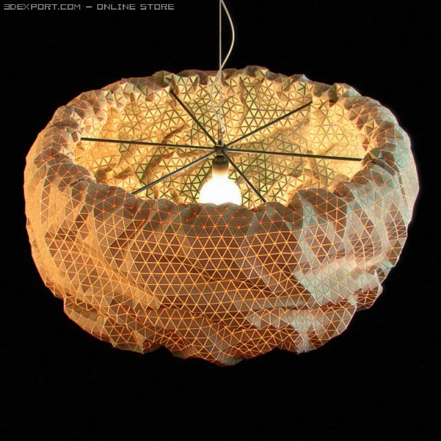wooden lampshade 07 3D Model .c4d .max .obj .3ds .fbx .stl .blend