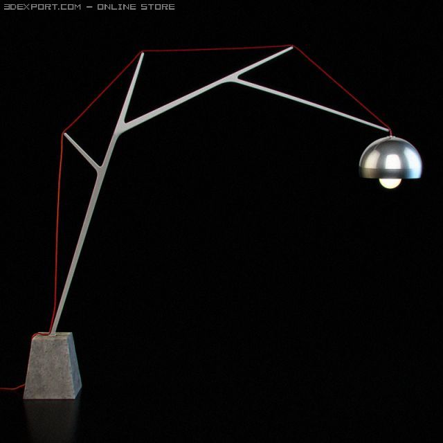 contemporary floor lamp 08 Modelo 3D .c4d .max .obj .3ds .fbx .stl .blend 