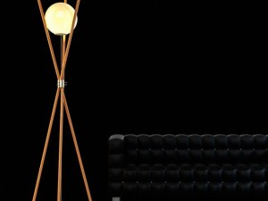 wooden floor lamp 10 Modello 3D
