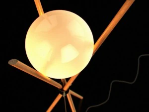 wooden floor lamp 10 3D Model