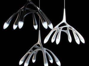 chrome ceiling lamps 15 3D Model