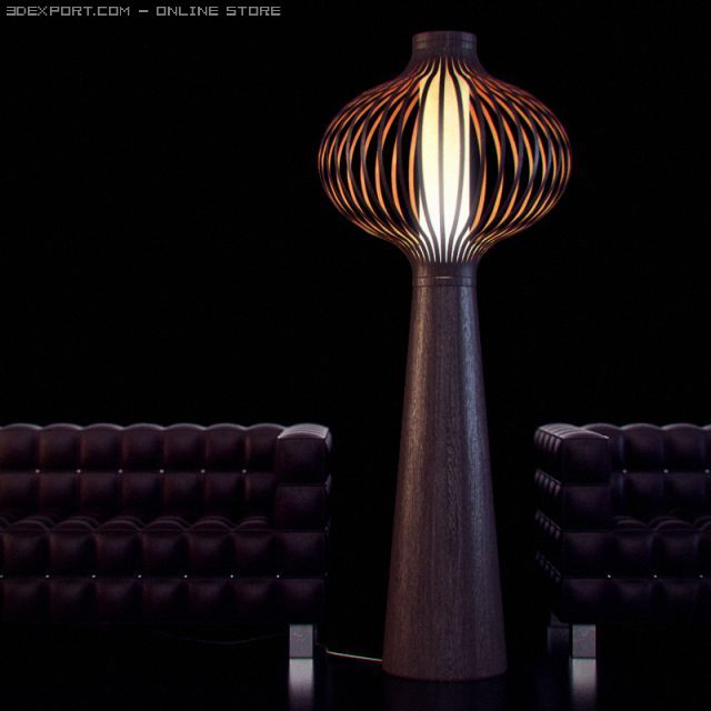designer floor lamp 16 3D मॉडल .c4d .max .obj .3ds .fbx .stl .blend