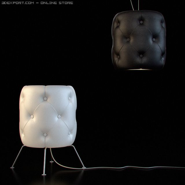 leather lamp set 19 3D Model .c4d .max .obj .3ds .fbx .stl .blend