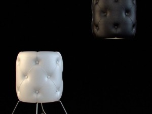 leather lamp set 19 Modello 3D