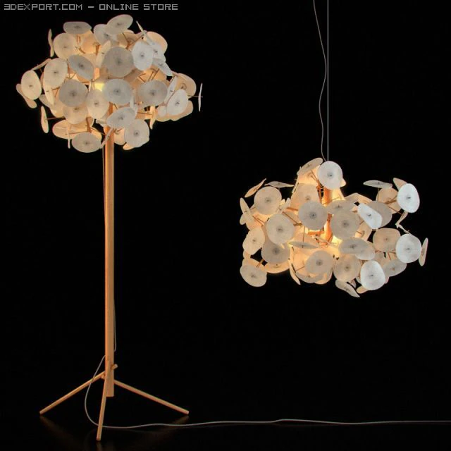 lamp set 20 3D Model .c4d .max .obj .3ds .fbx .stl .blend 