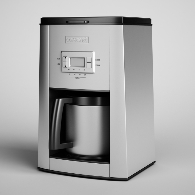 cgaxis electric coffee maker 06 Modelo 3D .c4d .max .obj .3ds .fbx .stl .blend 