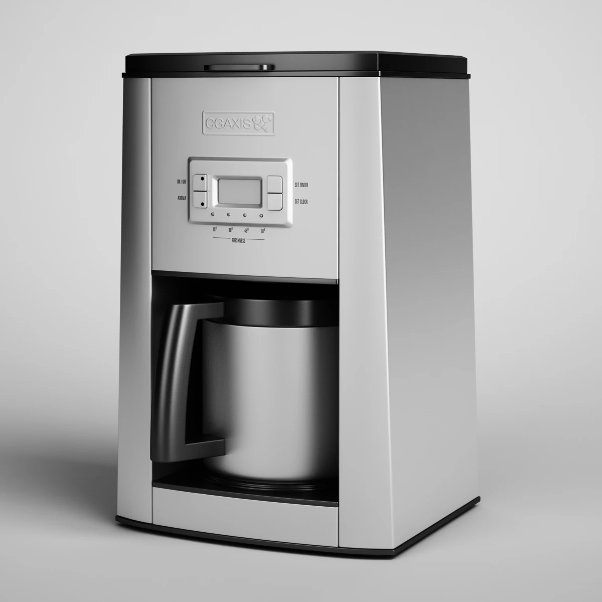 cgaxis electric coffee maker 06 3D Model .c4d .max .obj .3ds .fbx .stl .blend 
