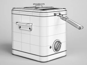 cgaxis electric deep fryer 10 3D Model