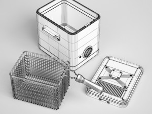 cgaxis electric deep fryer 10 3D Модель