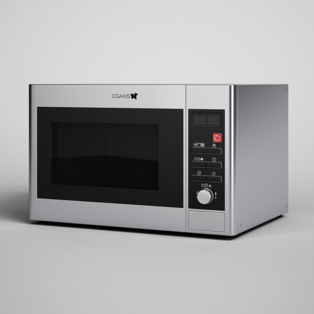cgaxis countertop microwave oven 11 3D Модель .c4d .max .obj .3ds .fbx .stl .blend 