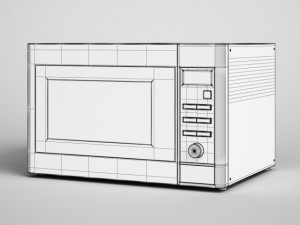 cgaxis countertop microwave oven 11 3D Модель