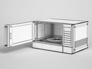 cgaxis countertop microwave oven 12 Model 3D