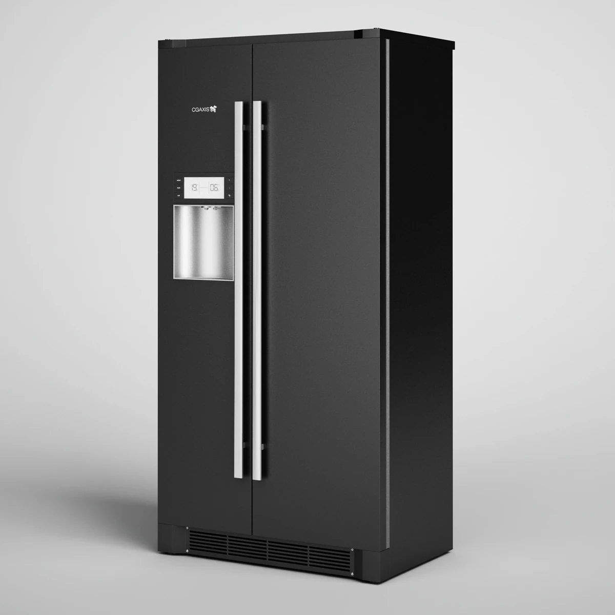 cgaxis side by side refrigerator 13 3D Model .c4d .max .obj .3ds .fbx .stl .blend