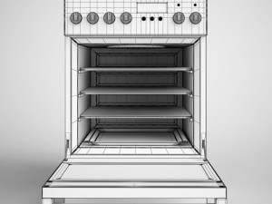 cgaxis electric stove 15 Modelo 3D