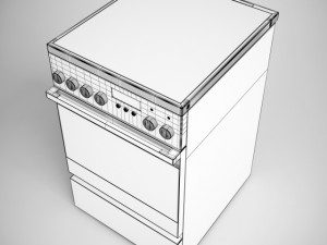 cgaxis electric stove 15 Modelo 3D