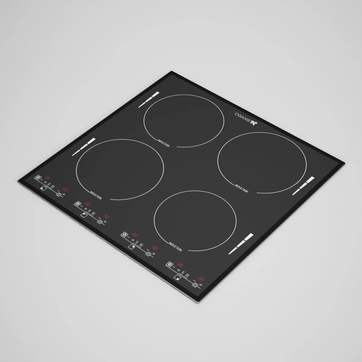 cgaxis electric cooktop 17 3D Model .c4d .max .obj .3ds .fbx .stl .blend 