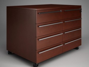 cgaxis office drawer cabinet 03 3D Модель
