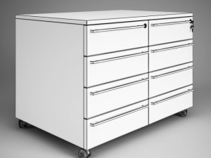 cgaxis office drawer cabinet 03 Modelo 3D