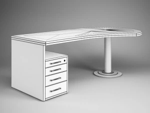 cgaxis office desk 10 3D Model